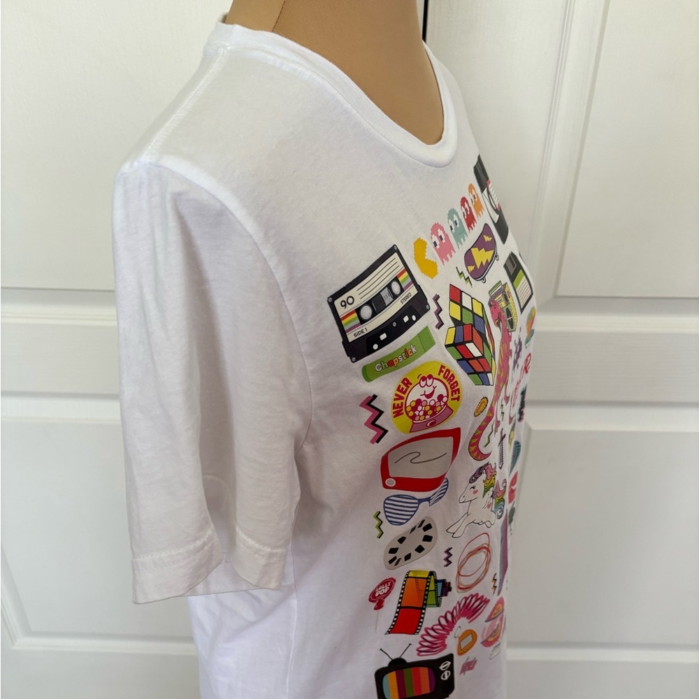 Bella Canvas Women’s White Retro Graphic Tee Shirt Size Medium - Picture 5 of 8